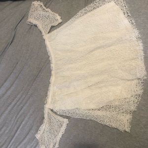 White lace off the shoulder